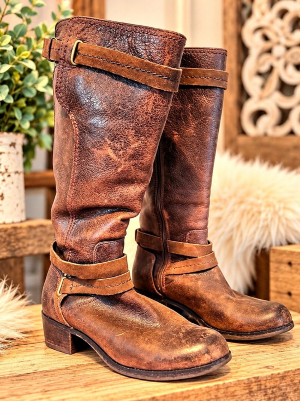 UGG Classic Tall II Tall Leather Boots Brown US 8